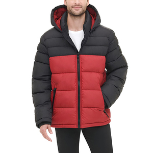 High Quality Wholesale Full Zip up <b>Fleece</b> <b>Jacket</b> Winter Plain Quilted Hooded Bubble Outwear Puffer <b>Jackets</b> for Men with OEM - Product Image 1