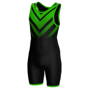 Full Print Custom Wrestling Athletic One-Piece Sports <b>Singlet</b> 100% Polyester Lightweight Quick Dry Breathable Performance - Product Image 2