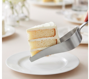 Spatule à gâteau sculpturale en acier inoxydable, ondulée irrégulière, en métal argenté, pour les fêtes et l'usage domestique - Product Image 4