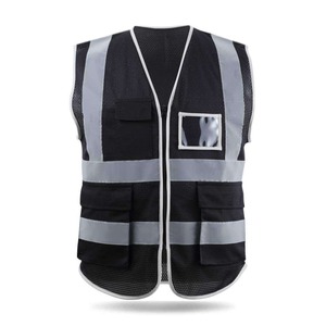 Gilet de sécurité haute visibilité, bandes réfléchissantes jaunes, plusieurs poches, vêtements de travail - Product Image 4