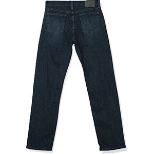 <b>Men</b> Straight Leg Stonewashed Denim <b>Jeans</b> Mid Waist Button Fly Casual Pants 100% Cotton Woven Fabric Midweight Autumn Style - Product Image 5
