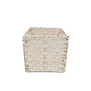 <b>Square</b> Water Hyacinth Eco-Friendly Storage <b>Basket</b> with Handle for Home Organization Modern Style Multifunctional Design - Product Image 3