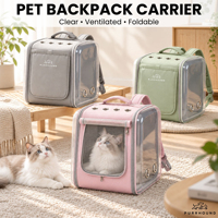Sac à dos pliable transparent pour animaux de compagnie