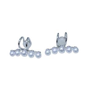 Boucles d'oreilles à clip en perles d'eau douce de luxe Zhuji 4-5 mm, aurora impeccable, argent pur, os d'oreille, pas facile pour les femmes - Product Image 5