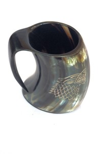 MN EXPORTS Tasse en corne de vache faite à la main - Passe au lave-vaisselle, écologique, légère, design moderne et luxueux, pour bière, vin, mariage, voyage - Product Image 5