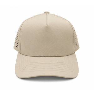 Casquette de golf respirante à 5 panneaux avec visière incurvée découpée au laser, fermeture snapback, unisexe, décontractée, pour les activités de plein air printemps-été - Product Image 1