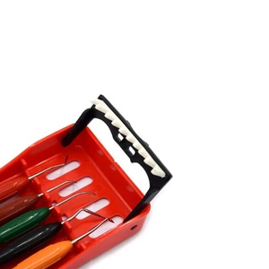 Kit d'instruments manuels pour composites dentaires avec poignée en silicone, cassette de stérilisation, instruments chirurgicaux dentaires restauratifs - Product Image 6