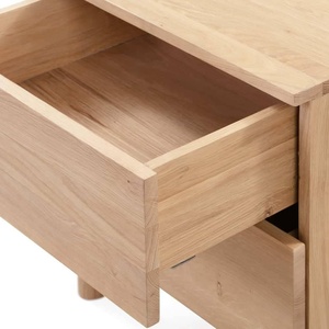 Mesita de Noche Moderna de Madera de Teca con Cajón y Estante, Fabricante y Proveedor Mayorista OEM ODM - Product Image 5