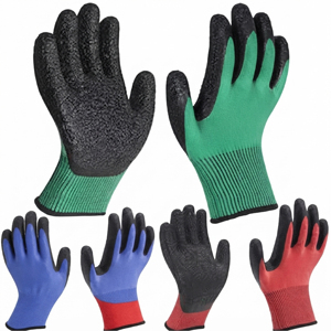 Gants de travail de sécurité antidérapants en caoutchouc robuste, conçus avec un matériau respirant et un poignet élastique flexible pour hommes et femmes - Product Image 2