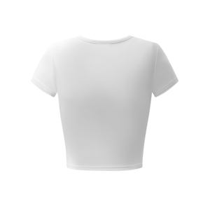 Camiseta Corta Ligera de Alta Calidad para Mujer, Logotipo Personalizado, Antiarrugas, Transpirable, Nailon/Algodón, Manga Corta, Todas las Temporadas - Product Image 5