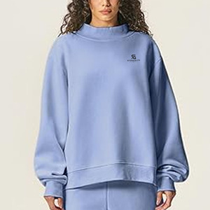 Sudadera Unisex de Cuello Redondo, Gruesa, de Manga Larga, de Algodón y Felpa, Informal, para Gimnasio y Running, con Bordado Personalizado, Venta al Por Mayor - Product Image 5