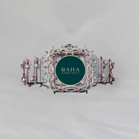 Montre mécanique de luxe RAHA en acier inoxydable, boîtier 41 mm, analogique, étanche 3 ATM, fermoir papillon, bijou de mode unisexe