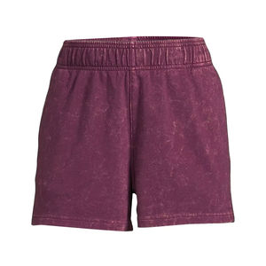 Shorts de jogging vintage délavés à l'acide pour femmes, taille haute, qualité supérieure, style streetwear, effet usé, délavé soleil, poids lourd - Product Image 4
