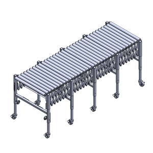 Nouveau convoyeur à rouleaux à gravité flexible, portable, extensible, télescopique, en acier inoxydable, dimensions personnalisables, logistique d'entrepôt - Product Image 6