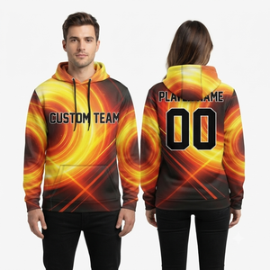 Sweat-shirt à capuche personnalisé pour équipe, sublimation, polyester de qualité supérieure, pour clubs - Product Image 4