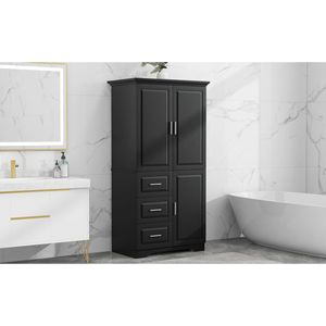Armadio Alto e Largo con Tre Cassetti per Organizzazione Documenti in Bagno/Ufficio - Product Image 6