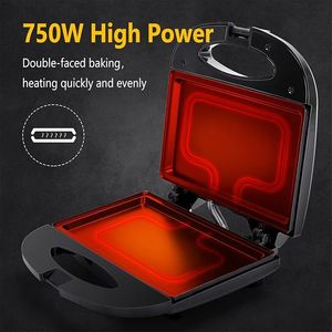 Grille électrique compacte antiadhésive à surface grillagée profonde, noire, certifiée ETL, pour sandwichs aux œufs et au jambon, machine à sandwichs - Product Image 6