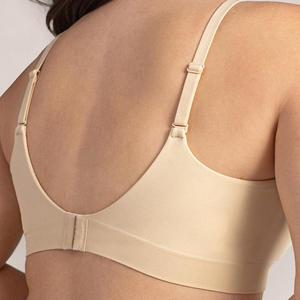 Soutien-gorge sans armatures en tricot respirant et confortable pour adolescentes et femmes, coupe 3/4, uni, pour poitrine généreuse, directement de l'usine - Product Image 3