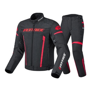 Combinaison de moto coupe-vent personnalisée, veste et pantalon de moto, équipement de course en polyester/coton - Product Image 1