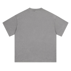 Camiseta Retro Premium con Cuello en V, Logotipo Personalizado, Hecha a Mano, Teñida con Cera, Acabado Desgastado, 100% Algodón, Manga Corta, Estilo Moderno y a la Moda - Product Image 2