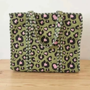 Trendy Handmade Reusable Shopping Bag Cotton <b>Tote</b> Bag Eco Friendly Quilted <b>Tote</b> For Women Everyday Carry And Grocery - Product Image 1