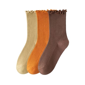 Calcetines Cortos Blancos para Mujer, 100% Algodón, Tejido de Punto, Color Sólido, Absorbentes de Sudor, para Uso Diario, Temporada de Primavera, Grosor Estándar - Product Image 5
