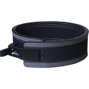 Ceinture de musculation professionnelle en cuir de vachette véritable de haute qualité, 10 mm, respirante, résistante à l'usure, avec boucle à levier - Product Image 4