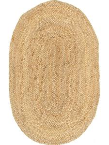 Tapis tressés à la main en jute, design floral moderne et moelleux, tissage plat léger, réversible, lavable, antidérapant, fin, pour voyage et pique-nique - Product Image 2