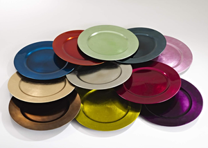 Assiettes de présentation de luxe marron de qualité supérieure avec couleurs et dimensions personnalisables pour hôtels, taille 12 pouces - Product Image 3