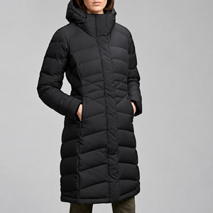 Chaquetas Parka Largas de Moda para Mujer, Nuevas y de Alta Calidad, Chaquetas Acolchadas, Fabricación de Chaquetas Acolchadas con Logotipo Personalizado, Chaquetas Acolchadas Sólidas - Product Image 1