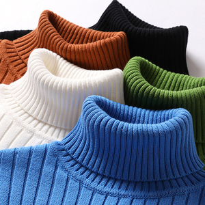 Winter Fall <b>Men's</b> Sweaters Solid Color <b>Turtle</b> <b>Neck</b> <b>Men</b> Clothing Pullover Ribbed Knitted Turtleneck Sweater <b>Men</b> - Product Image 6