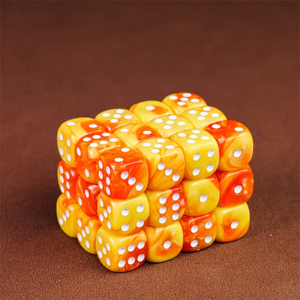 Cubo de Dados de Resina de 16 mm D6 con Esquinas Redondeadas de Colores, Escultura Artística Coleccionable - Product Image 1