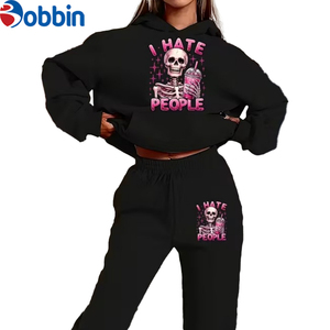 Plain Color Women Tracksuit Street Wear Fashion New Arrival Women Sweatshirt Pants <b>Set</b> Custom Print Eco-Friendly Breathable - Product Image 1