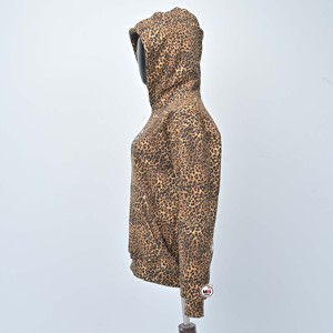 <b>Leopard</b> <b>Print</b> Womens Hooded <b>Sweatshirts</b> 100 Polyester Regular Fit Autumn Wear Front Logo Breathable Knitted Fabric Streetwear - Product Image 2