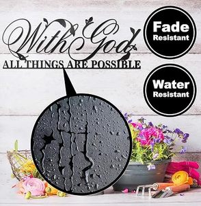 Con Dios todo es posible, arte de pared de metal, decoración moderna para el hogar, forma irregular, montaje en pared - Product Image 6