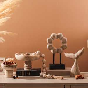 En gros, Plat à beurre rond en marbre, design minimaliste fait main, bol de service en pierre polie, bol à collations pour fêtes, vaisselle - Product Image 1