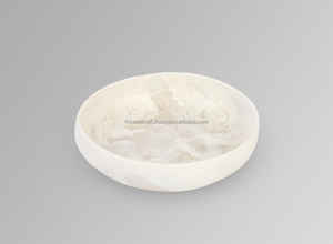 Grand bol de terre en résine bleu ciel tourbillon bols de service artisanaux pour la maison hôtel restaurant ou fête - Product Image 4