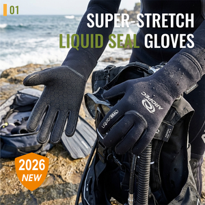 Guantes de Buceo Ajustables AROPEC de 3mm con Sellado Líquido, Neopreno Superelástico, Forro de Felpa, Profesionales para Equipo de Buceo - Product Image 2