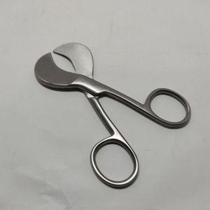 Ciseaux chirurgicaux manuels allemands en acier inoxydable de 4 pouces à finition satinée pour cordons ombilicaux, vente en gros - Product Image 1