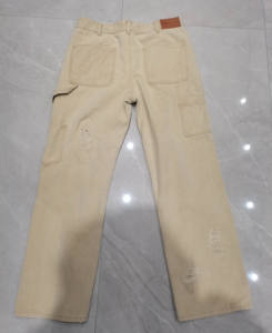 Pantalones Cargo Casuales de Lona para Hombre, Corte Recto, Personalizados, con Forro Polar Impermeable y Resistente al Viento - Product Image 3