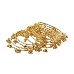 Nouveauté 2026 : Bracelets Ghungroo Jhumki dorés de Cachemire les plus demandés, brillants, pour mariages et fêtes, prix de gros premium, toutes tailles - Product Image 1