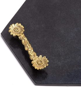 <b>Black</b> Marble Bathroom Organizer <b>Tray</b> with Brass Handles Multi Purpose <b>Serving</b> <b>Tray</b> Jewelry Dish Kitchen Island - Product Image 3