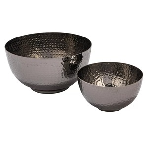 Vase de table moderne fait main, éco-responsable, très demandé, en aluminium noir, résistant à l'eau, bol décoratif - Product Image 4