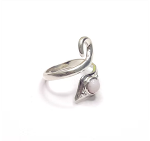 Custom <b>Adjustable</b> 925 <b>Silver</b> Unisex <b>Ring</b> Pink Stone Animal Pattern Trendy Jewelry Everyday Wear - Product Image 2