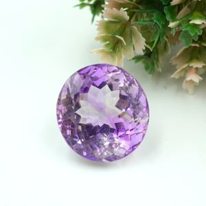 Pierre précieuse améthyste naturelle de forme ovale, 31,25 carats, pierre non montée - Product Image 1