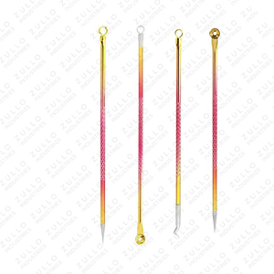 Juego de Extractores Faciales de Acero Inoxidable con Acabado de Color, 4 Piezas, Kit de Eliminación de Puntos Negros y Acné, Extractor Facial de Acero Inoxidable Premium - Product Image 3