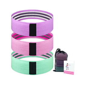 Laiem International Custom Logo Resistance Hip Circle Bands-Rubber Polyester Portable for Gym Fitness <b>Legs</b> Arms <b>Exercises</b> - Product Image 5