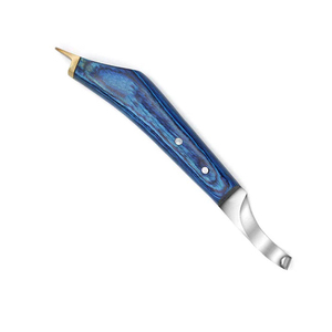 Cuchillo para Pezuñas con Mango de Madera Azul y Logotipo Personalizado OEM, Herramienta Afilada de Acero Inoxidable para Recortar Pezuñas de Caballos, Vacas, Ovejas y Cabras, Venta al Por Mayor - Product Image 5