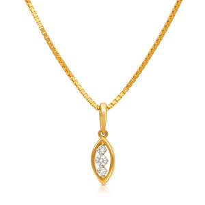 Asymmetrical Open-<b>Loop</b> Three-<b>Station</b> Diamond Necklace - Product Image 3