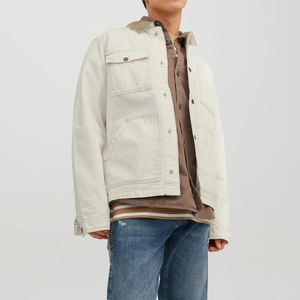 เสื้อแจ็คเก็ตยีนส์ผู้ชาย Oemr รุ่น Winter  ตกแต่งด้วยหนังและผ้าเดนิม  คอเสื้อถักโครเชต์  พร้อมซิป  มีไซส์ใหญ่พิเศษสำหรับขาย - Product Image 5